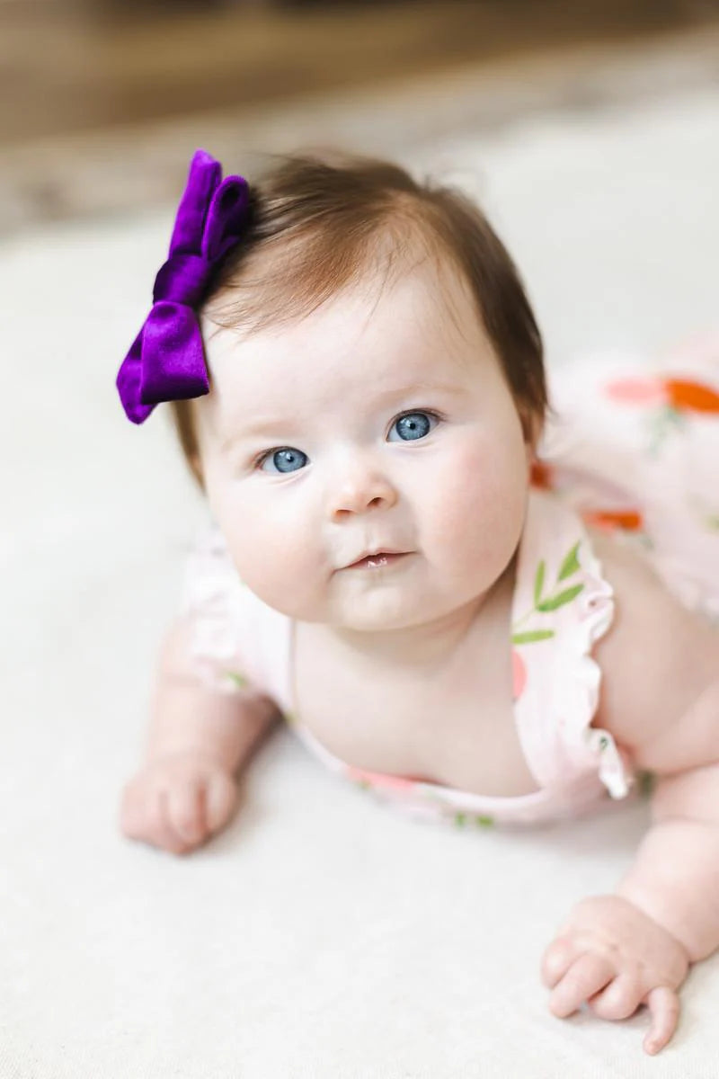 Purple Velvet Bow