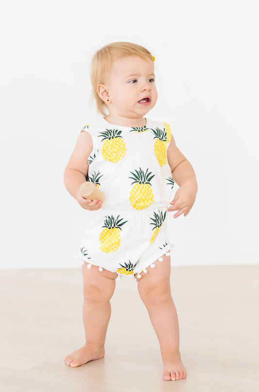 Pineapple Pom Pom Romper
