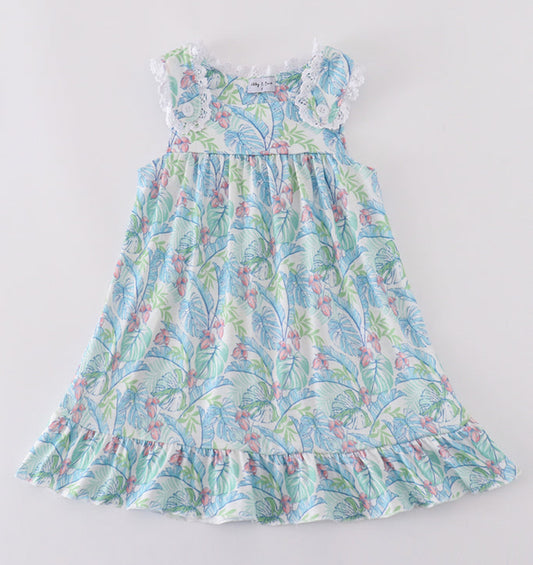 Tropical Print Dress