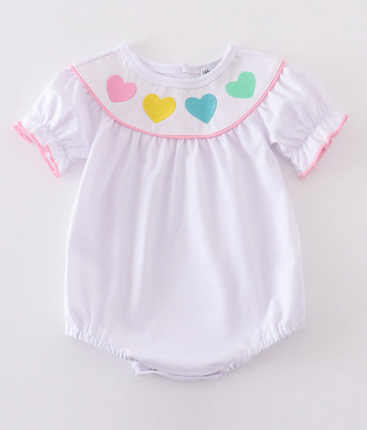 Heart Baby Girl Romper