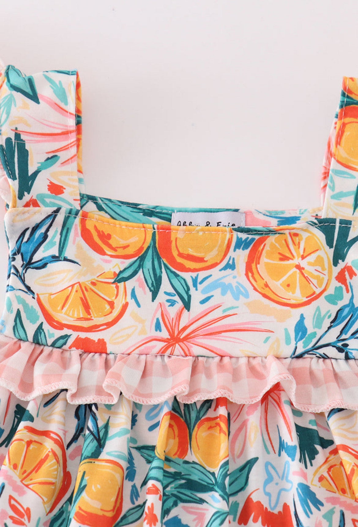 Citrus Bloom Print Girl Dress