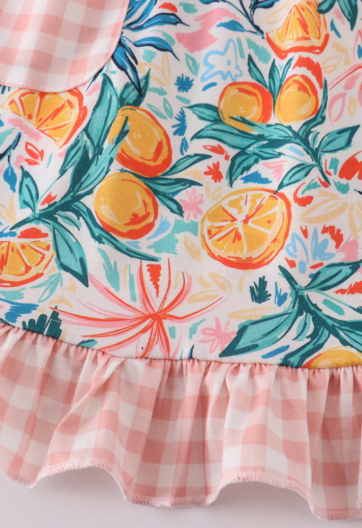Citrus Bloom Print Girl Dress