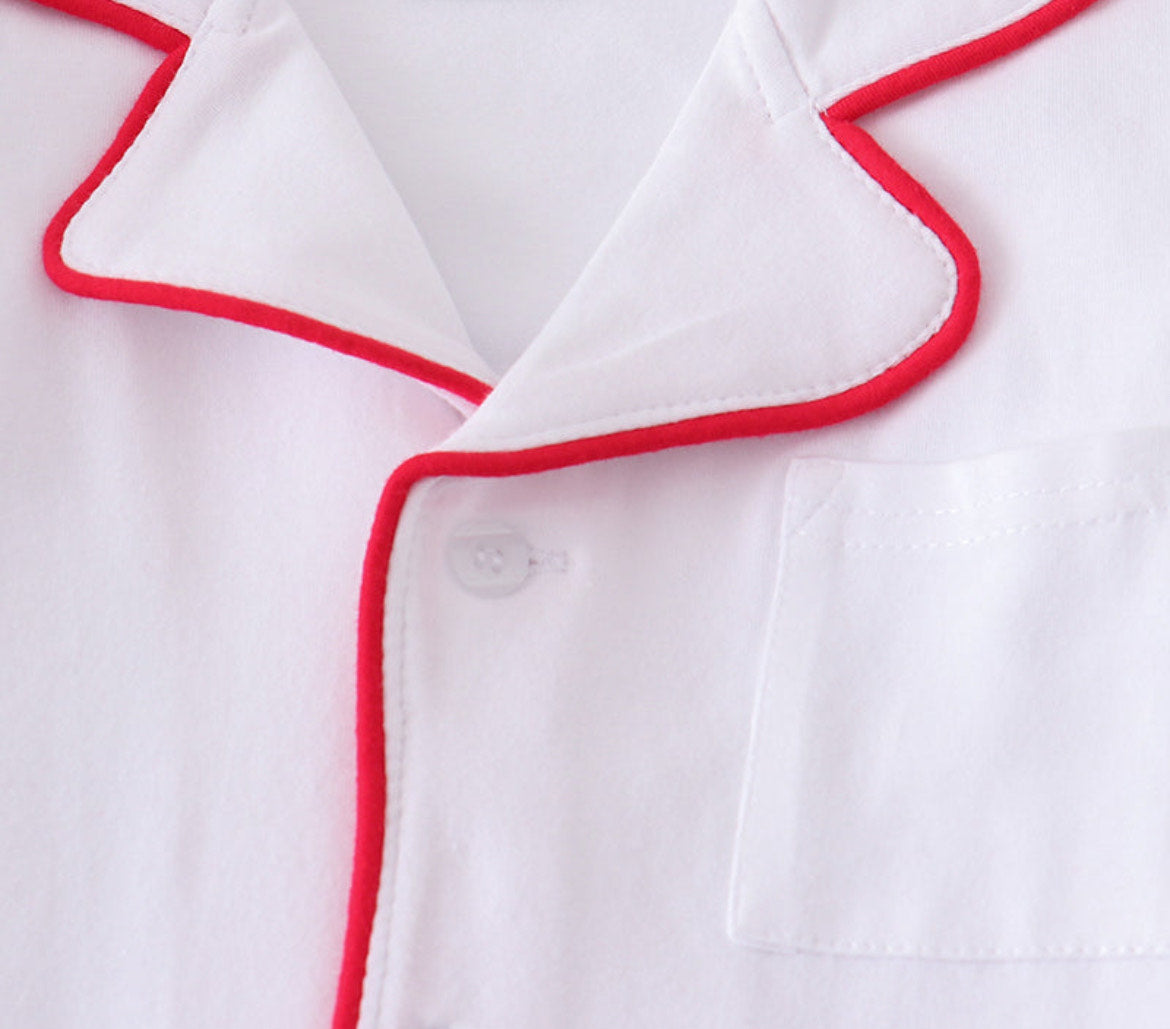 White Pocket Uniset Pijama