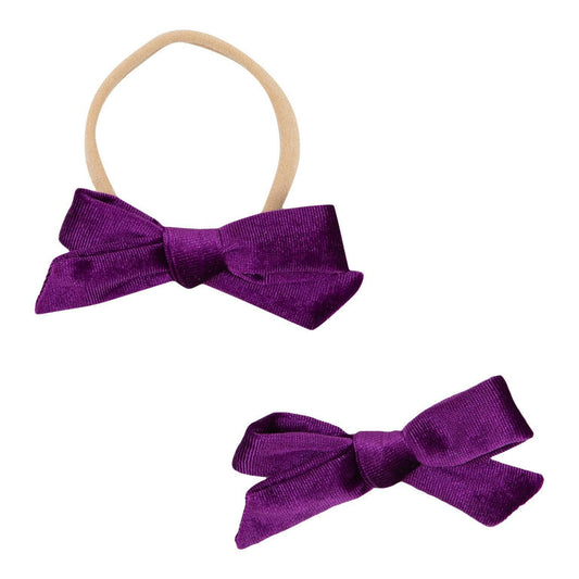 Purple Velvet Bow