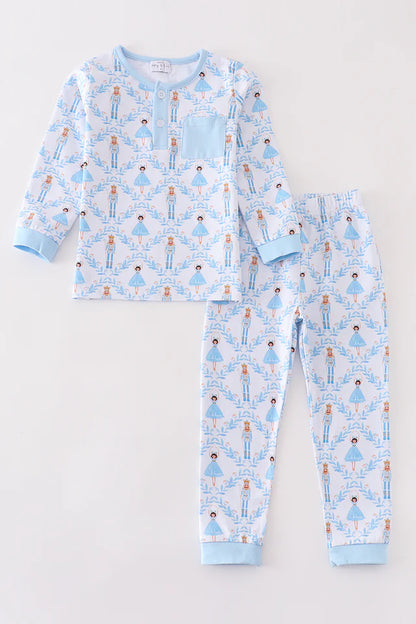 Blue nutcracker pijama set