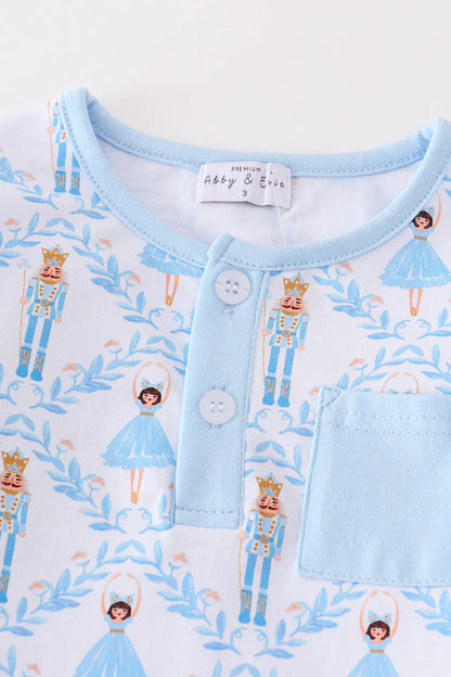 Blue nutcracker pijama set