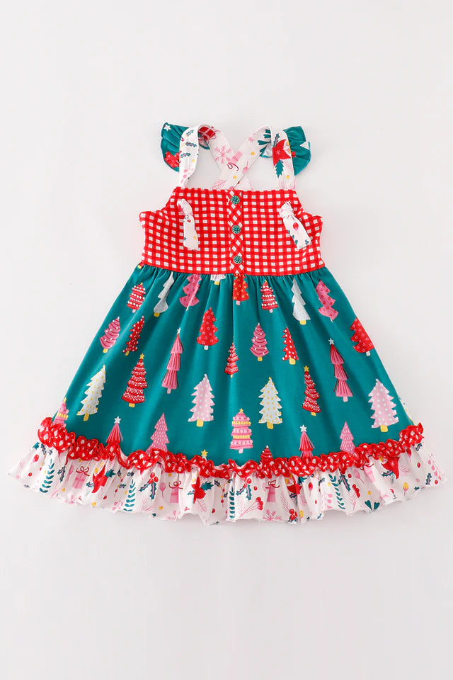 Red Christmas tree dress