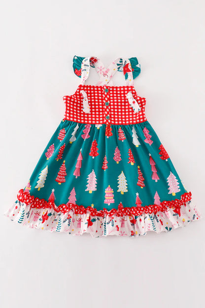 Red Christmas tree dress