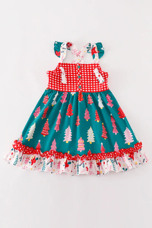 Red Christmas tree dress