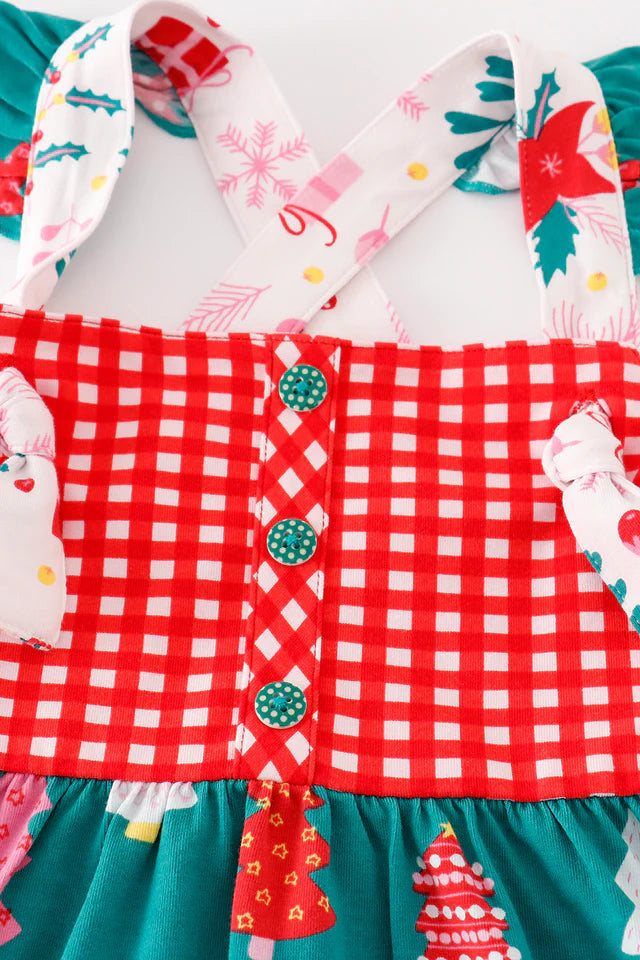 Red Christmas tree dress