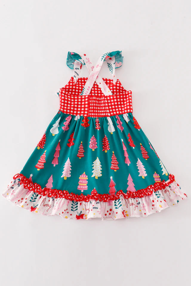 Red Christmas tree dress