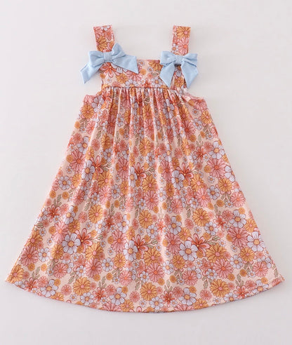 Floral print girl dress