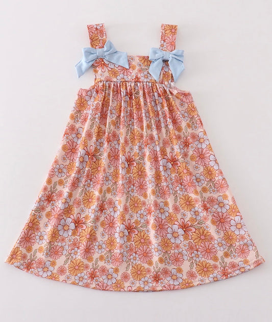 Floral print girl dress