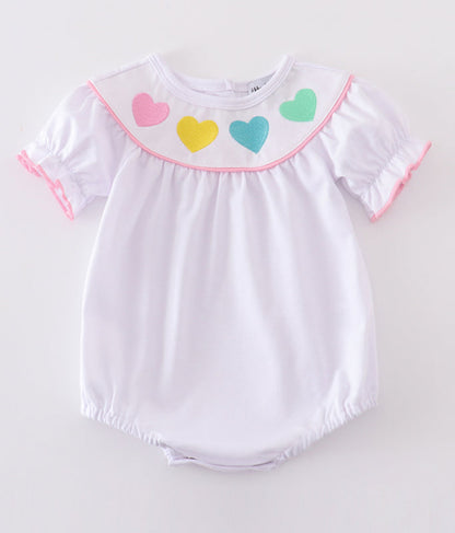 Heart Baby Girl Romper