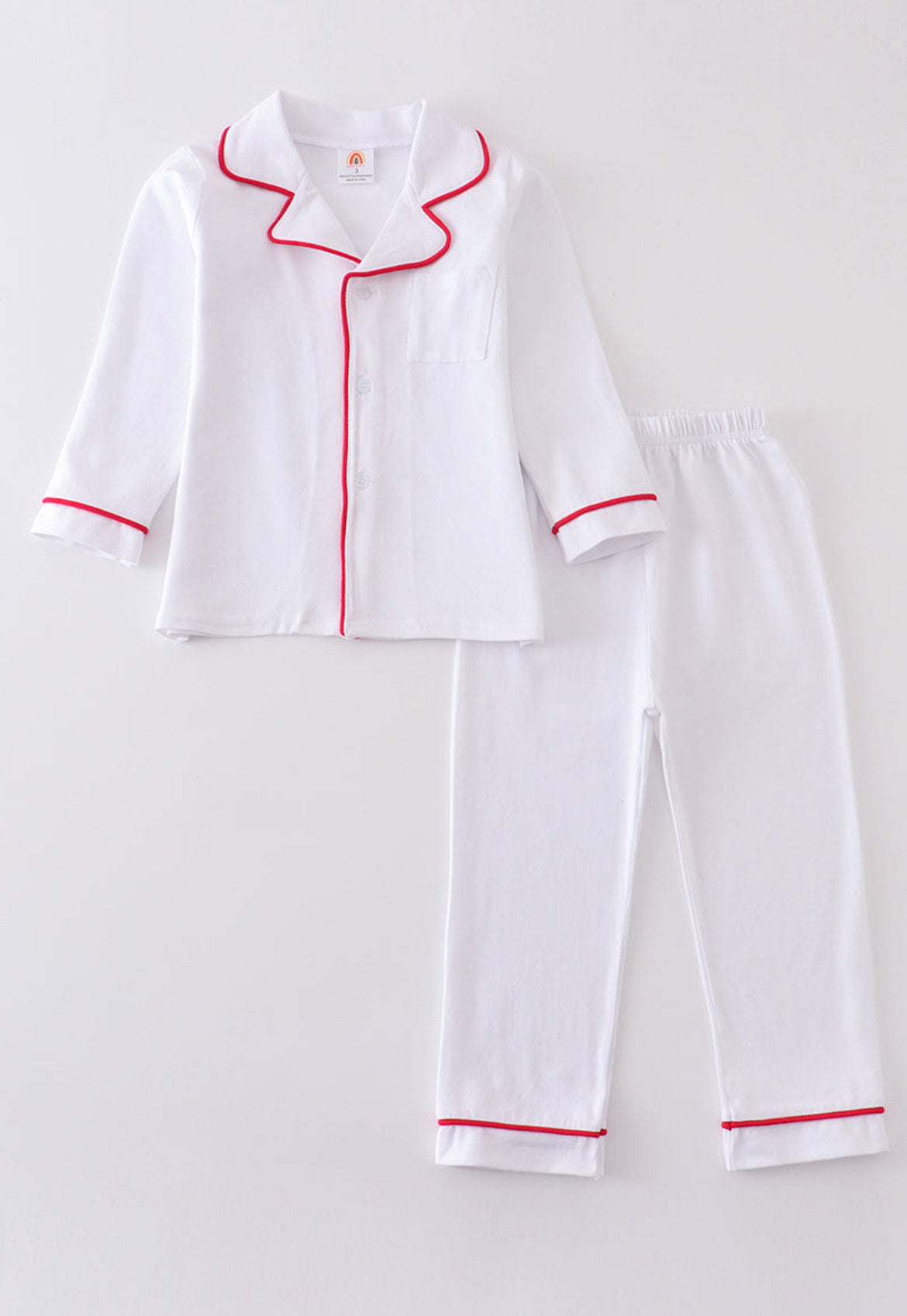 White Pocket Uniset Pijama
