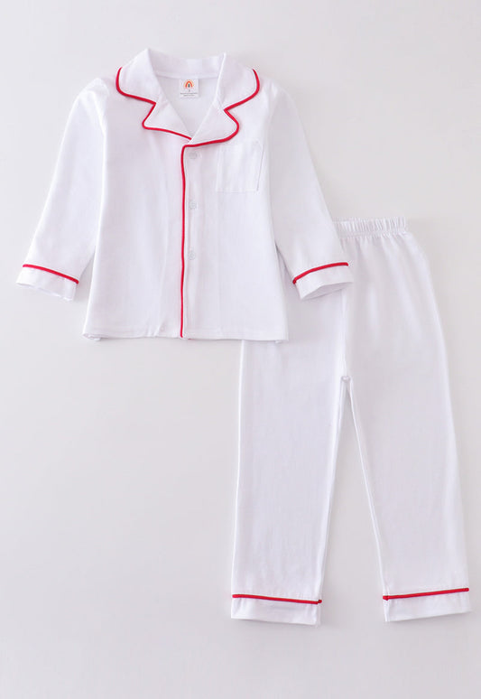 White Pocket Uniset Pijama