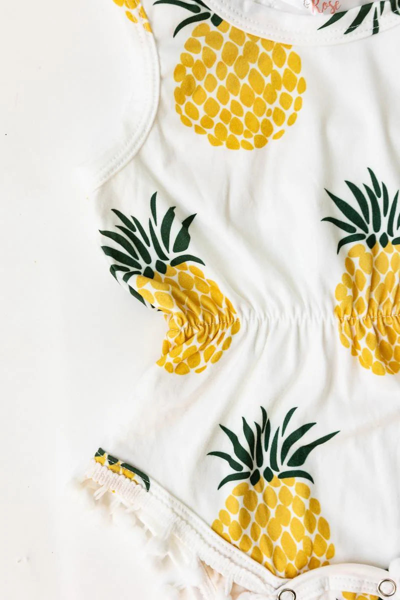 Pineapple Pom Pom Romper